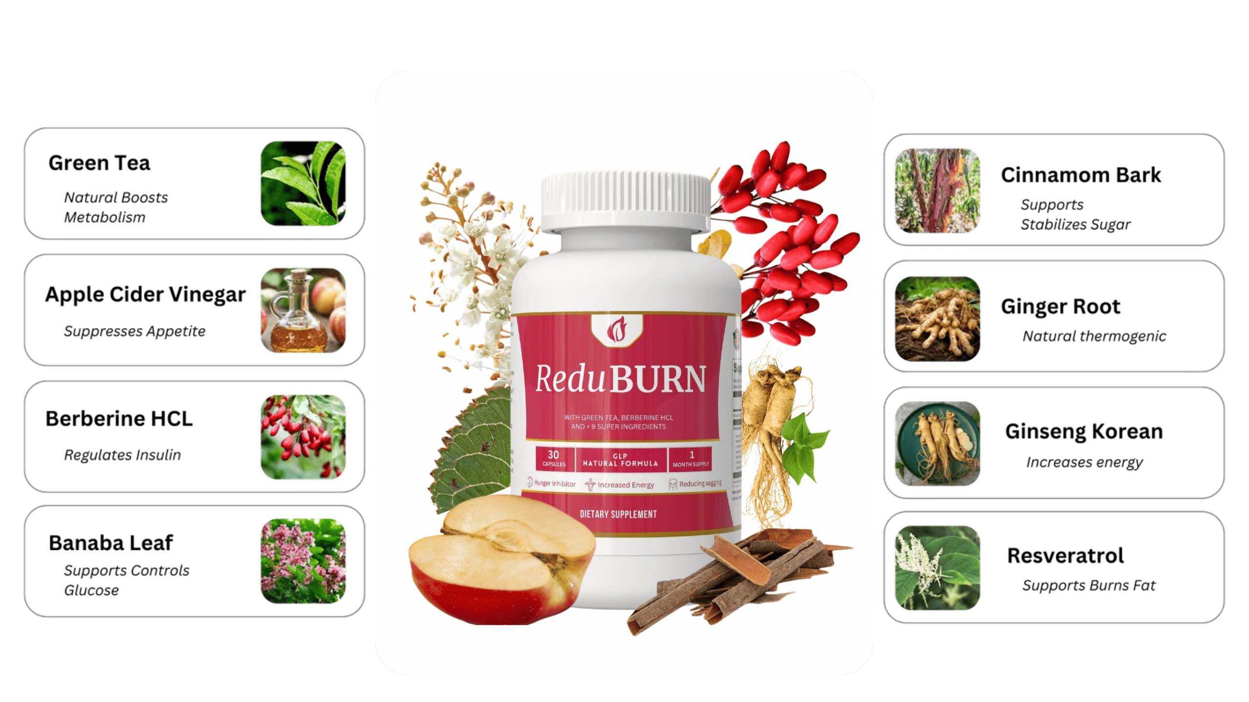 ReduBurn Ingredients